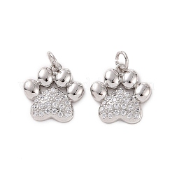 Estante de placas micro latón allanan charms de circonio cúbico&nbsp;X-KK-C008-36P