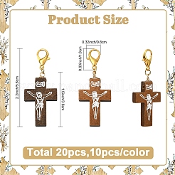 20pcs 2 estilos de aleación de esmalte colgante decoraciones&nbsp;HJEW-YW00388