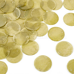 50 pieza de dijes de conector de concha de capiz natural pintados con aerosol&nbsp;BSHE-TA0001-20B