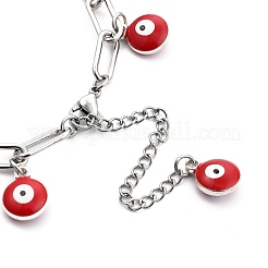 Braccialetti di fascino dello smalto della lega del malocchio&nbsp;BJEW-JB05443-01