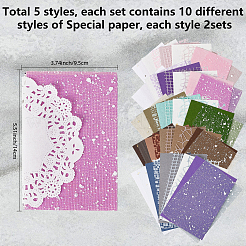 10 Satz 5 Farben Einladungskarten Scrapbook-Papierblock&nbsp;DIY-SP0004-48
