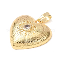 Pendentifs de zircone cubique en laiton micro pavé saint valentin&nbsp;CU-H001-02A-G