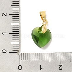 Messing Glas-Anhänger&nbsp;KK-Z073-14G-01