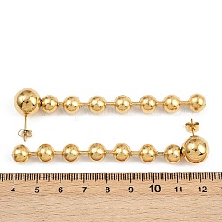 Pendientes de borla redonda de acero inoxidable 304&nbsp;LS-EJEW-D330-02G