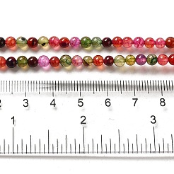 Gefärbt natürliche Achat Perlen Stränge&nbsp;G-R262-4mm-1