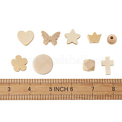 Unfertige Holzperlen und Anhänger&nbsp;WOOD-TA0001-32