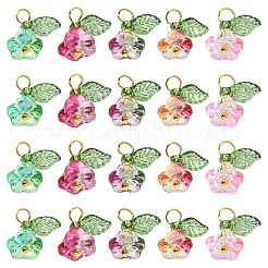 50 breloques en verre de 5 couleurs.&nbsp;FIND-CJ0001-15