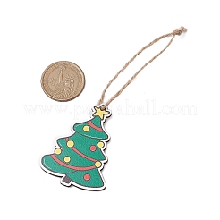 Weihnachtsdekoration mit bedrucktem Holzanhänger&nbsp;HJEW-JM02405