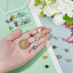 30 Stück Millefiori-Glasanhänger&nbsp;PALLOY-PH01855