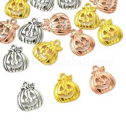 15 pièces 3 couleurs style tibétain halloween citrouille jack-o'-lanterne pendentifs en alliage&nbsp;TIBEP-FS0001-41