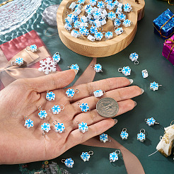 100 Stück 2 Stil handgemachte Polymer Clay Anhänger und Verbinder Charms&nbsp;PALLOY-TAC0250