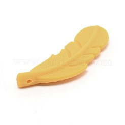 Perle focali in silicone piuma&nbsp;AJEW-WH0252-75H
