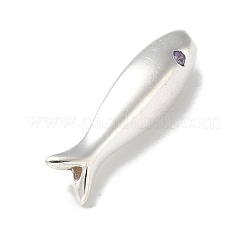 925 perles intercalaires en argent sterling avec micro pavé de zircones cubiques&nbsp;STER-R003-03S
