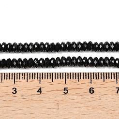 Natürlichen schwarzen Spinell Perlen Stränge&nbsp;G-B175-A02-2x4mm