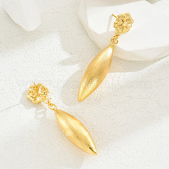 Exquisite Tropfen mit Blume Zinklegierung baumeln Ohrstecker&nbsp;IS8318