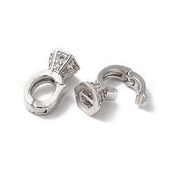 Messing Micro Pave klare Zirkonia Enhancer Shortener Anhänger Bügel&nbsp;KK-H483-02P