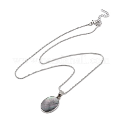 Collier avec pendentifs en coquille de paua naturelle&nbsp;NJEW-B104-01H-02P