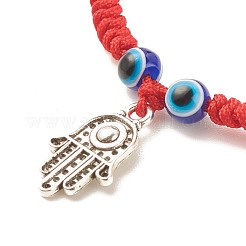 Set di braccialetti di perline intrecciati con occhio diabolico in resina da 6 pz 6&nbsp;BJEW-JB08340
