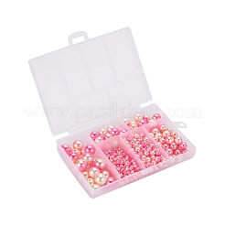 497pcs 5 cuentas de perlas de imitación de plástico abs arco iris de estilo&nbsp;OACR-YW0001-07D
