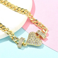 Il micro ottone pavimenta i braccialetti cubici di zirconio&nbsp;BJEW-S158-02G-A