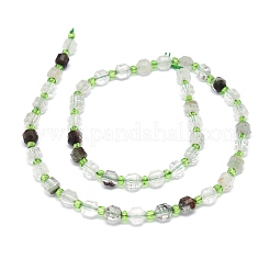 Fili di quarzo lodolite verde naturale / quarzo da giardino / quarzo fantasma verde&nbsp;G-O201B-23