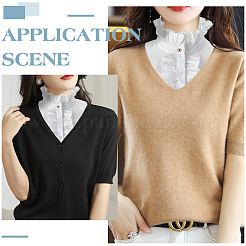 Camisas de señora de poliéster desmontables con cuellos falsos&nbsp;AJEW-WH0314-867