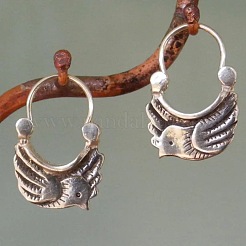 Pendientes de aro de aleación de zinc con forma de pájaro&nbsp;FS-WG5FA0D-01
