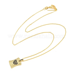 Colliers à pendentif coulissant ajustable en laiton&nbsp;KK-CBA4547-08G
