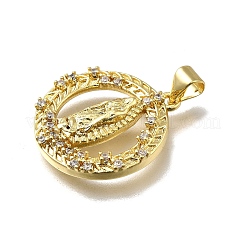 Colgante micropavé cubic zirconia de latón&nbsp;KK-C090-35G-08