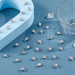 200 Stück Messing Pavé klar Zirkonia Verbinder Charms&nbsp;KK-FH0007-70P