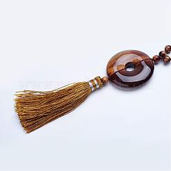 Natürliches Tigerauge Perlenkette&nbsp;NJEW-P159-06