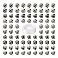 100 Stk. 8mm natürliche dalmatinische Jaspis runde Perle&nbsp;DIY-LS0002-37