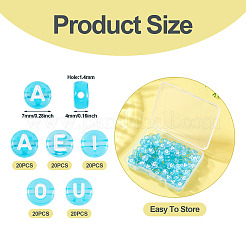 100pcs 5 Arten transparente Acrylperlen&nbsp;TACR-TA0001-54C