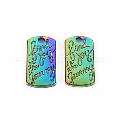 Regenbogenfarbene legierung anhänger&nbsp;PALLOY-S180-230-NR