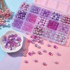 375pcs 15 Arten Acrylperlen&nbsp;MACR-YW0002-59A