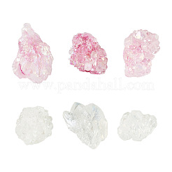 10 Stück 2 Farben galvanisierte natürliche Druzy-Achatperlen&nbsp;G-TA0003-03