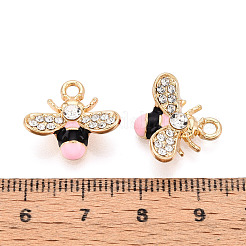 Legierung Strass und Emaille-Anhänger&nbsp;PALLOY-T092-41G-02