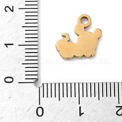 304 Edelstahl-Emaille-Anhänger&nbsp;STAS-G374-01G-06