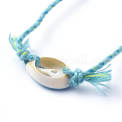 Pulseras de cuentas trenzadas ajustables&nbsp;BJEW-JB05152-02