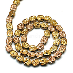 Elettrodeposte ematite sintetico non magnetico buddha fili di perline&nbsp;G-E295-12C