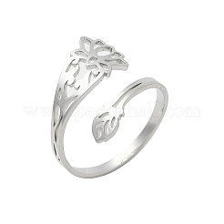 Anelli con polsino in acciaio inossidabile 304 per donna&nbsp;RJEW-F195-01P
