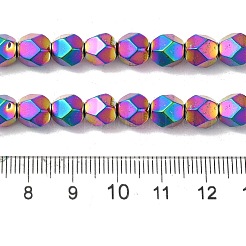 Fili di perline di ematite sintetica non magnetica con vernice da forno&nbsp;G-I364-P01-01