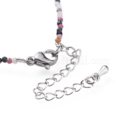 Braccialetti di perline di tormalina multicolore naturale&nbsp;BJEW-JB04555-06