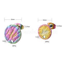 40 pieza de 2 estilos de accesorios para aretes de acero inoxidable 304 con revestimiento iónico (IP)&nbsp;STAS-LS0001-50MC