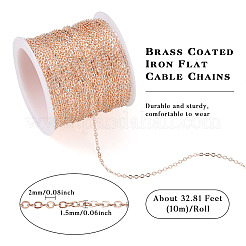 Catene piatte in ferro rivestito in ottone&nbsp;CH-TAC0007-01RG