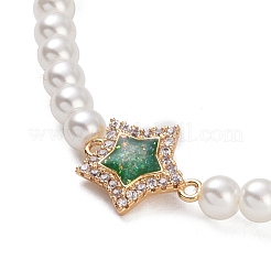 Bracelets en laiton pavé de zircons cubiques transparents&nbsp;BJEW-M321-01B