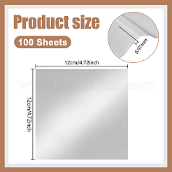 100 Blatt quadratisches Stanniolpapier für Bastelgravuren&nbsp;DIY-WH0671-354A