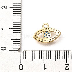 Breloques en laiton avec zircone cubique de micro pave&nbsp;KK-G519-09G-02