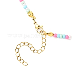 Colliers avec pendentif en alliage de fleurs et émail&nbsp;NJEW-JN05550-02