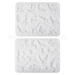 2 moule en silicone pour pendentif silhouette&nbsp;DIY-GN0001-01B